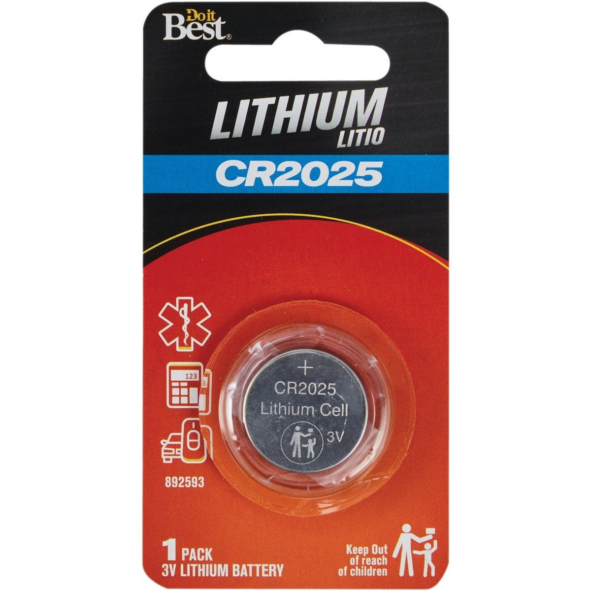 BSC PREFERRED Bsc Preferred DIB892593 CR2025 Lithium Battery