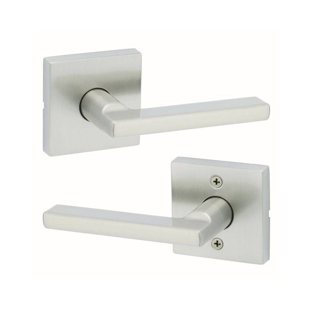 KWIKSET Kwikset 720HFLSQT-15.FD Halifax Lever Passage Lock Satin Nickel