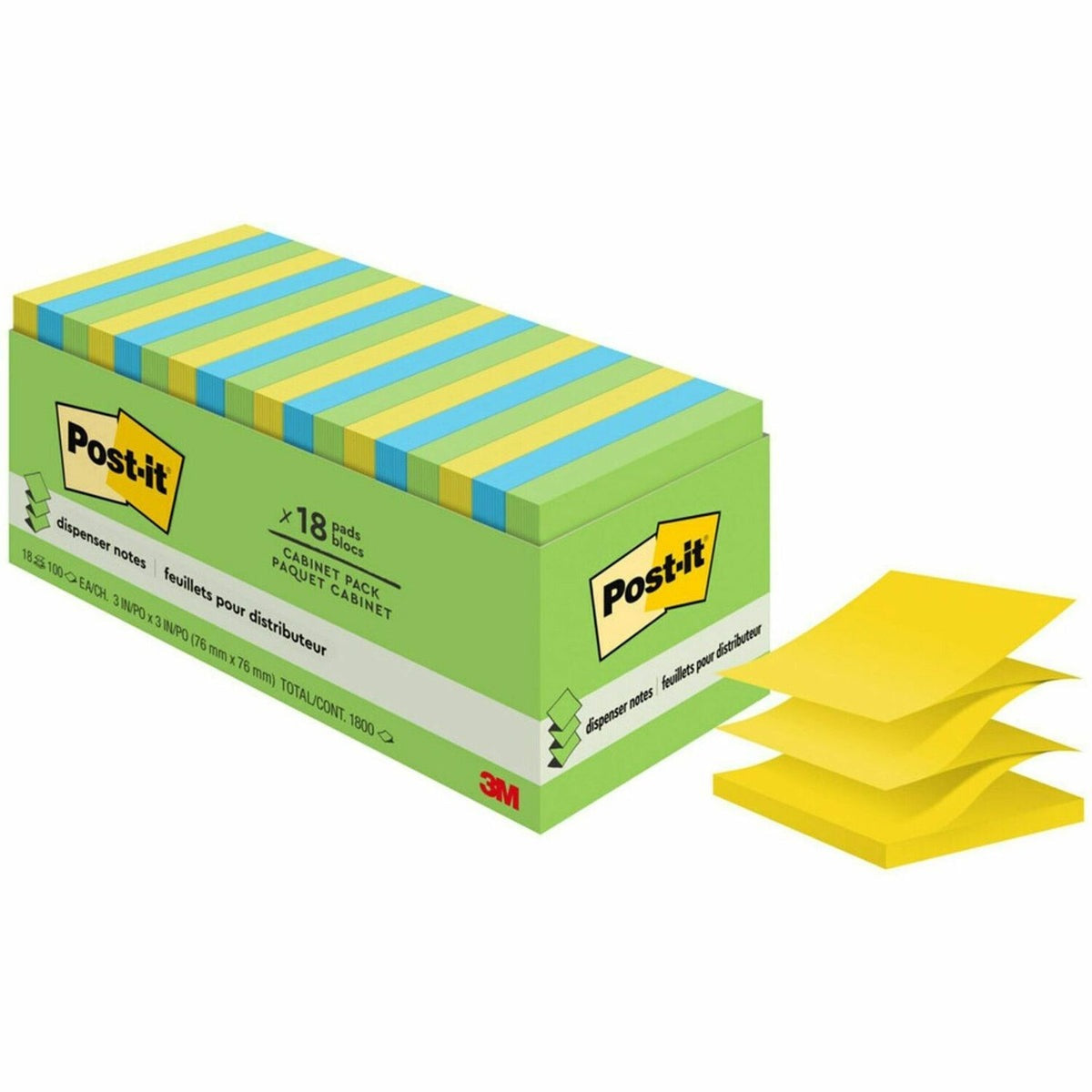 3M 3M MMMR33018AUCP Ultra Pop-Up Note Refills 3 x 3 (18 x 100-Sheet Pads) R33018AUCP