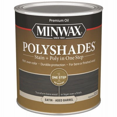 MINWAX Minwax 613994444 Polyshade Satin Aged Barrel 1 Qt