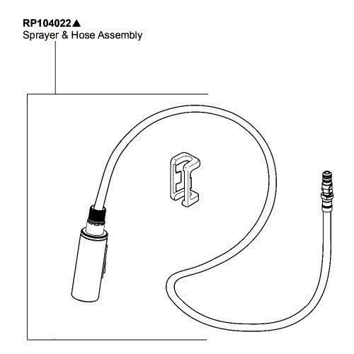 DELTA FAUCET Delta Faucet RP104022CZ Wand Assembly (4.5 in) Replacement RP104022CZ