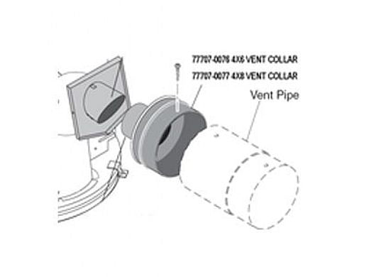 Pentair 77707-0077 Sta-Rite 4 inch x 8 inch Metal Flue Collar for MasterTemp Max-E-Therm Heaters