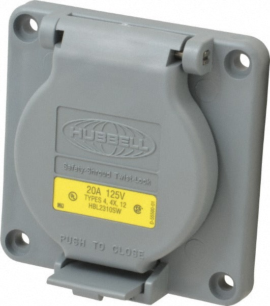 HUBBELL Hubbell HBL2310SW L5-20R 20A 125V Self Grounding Receptacle