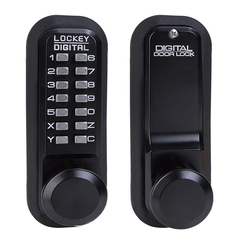 LOCKEY Lockey 2830JBMG Keyless Knob Lock Jet Black Marine Grade
