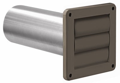 LAMBRO INDUSTRIES Lambro Industries 267BS Plastic Louvered Vent 4 Inches Brown