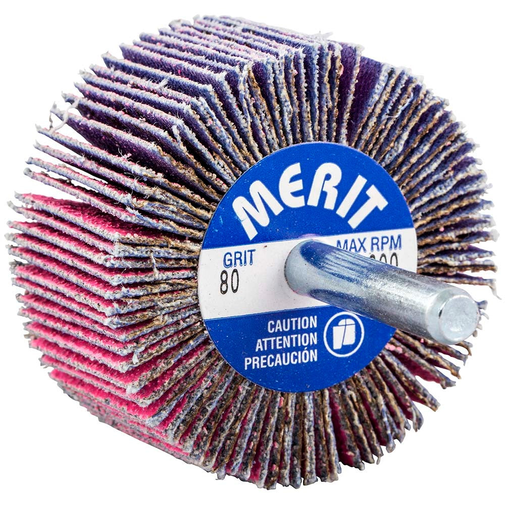 MERIT Merit Abrasives 69957339711 Mounted Flap Wheel 80 Grit