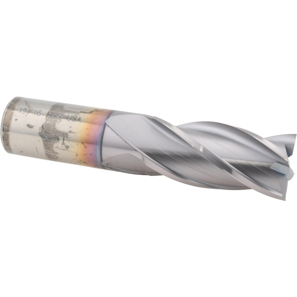 CLEVELAND CONTROLS Cleveland C33285 Square End Mill 15/16 in 4 Flute Hss Ticn