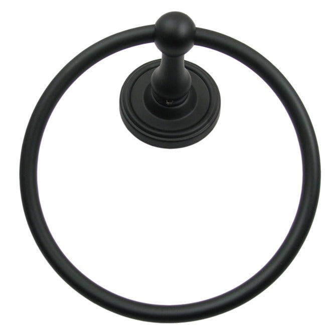 RUSTICWARE Rusticware 8286BLK Midtowne Towel Ring Black