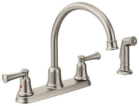 CLEVELAND FAUCET Cleveland Faucet 41613CSL Two-Handle Kitchen Faucet 4-Hole (8-Inch Center)