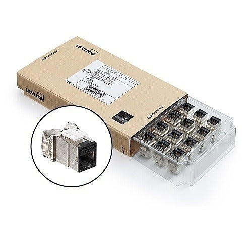 LEVITON Leviton Telcom 61SJK-CE6 Cat 6 Shielded Jack 12pk