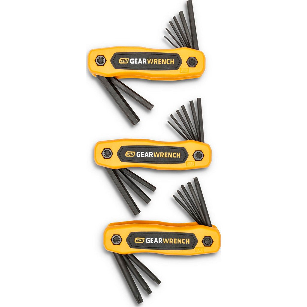 GEARWRENCH Gearwrench 83512 Fold-up Hex Key Set Metric Sae Torx
