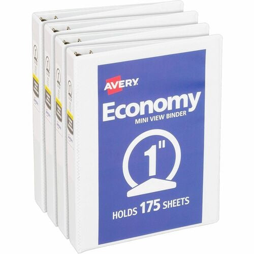 AVERY Avery AVE05806BD Economy View Binder 1 in Round Ring 4-pack