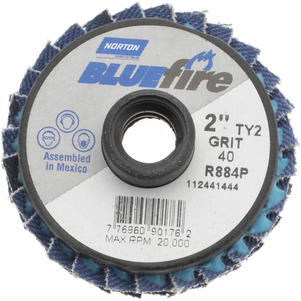 NORTON Norton 77696090176 Flap Disc 40 Grit Type 27 2 Inch
