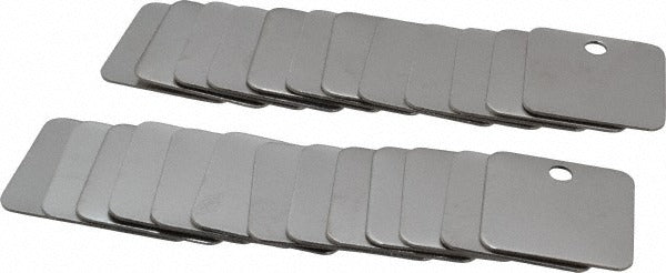 C H HANSON C.h. Hanson 43705 Blank Metal Tag Stainless Steel 25 Pack