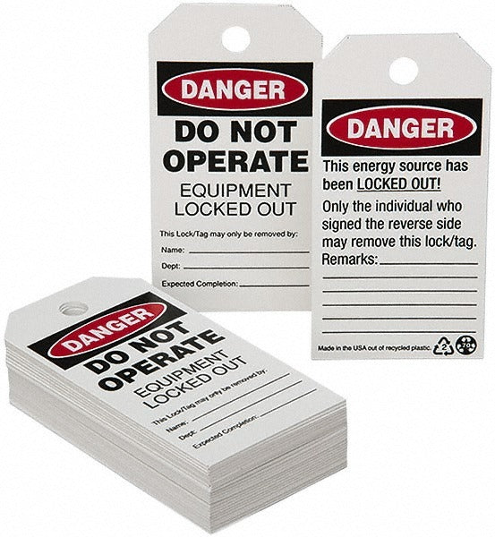 ABILITYONE Abilityone 7690016512053 Lockout Danger Tag 25 Pack