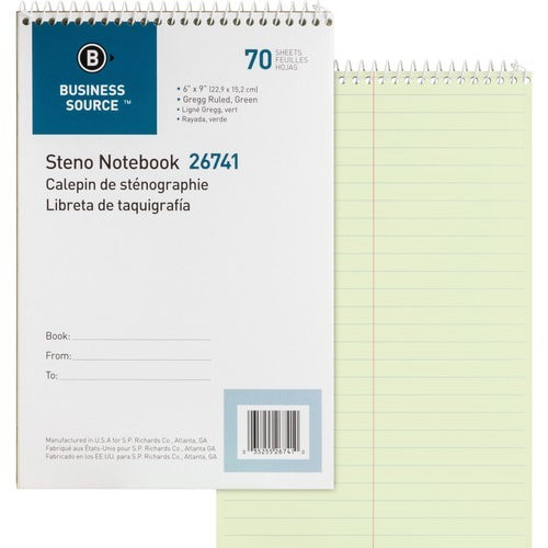 BUSINESS SOURCE Business Source BSN26741 Steno Notebook 70 Sheets