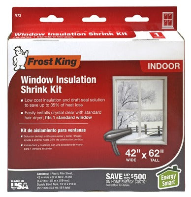 FROST KING Thermwell V73H Shrink Window Insulator Kit 42x62 in