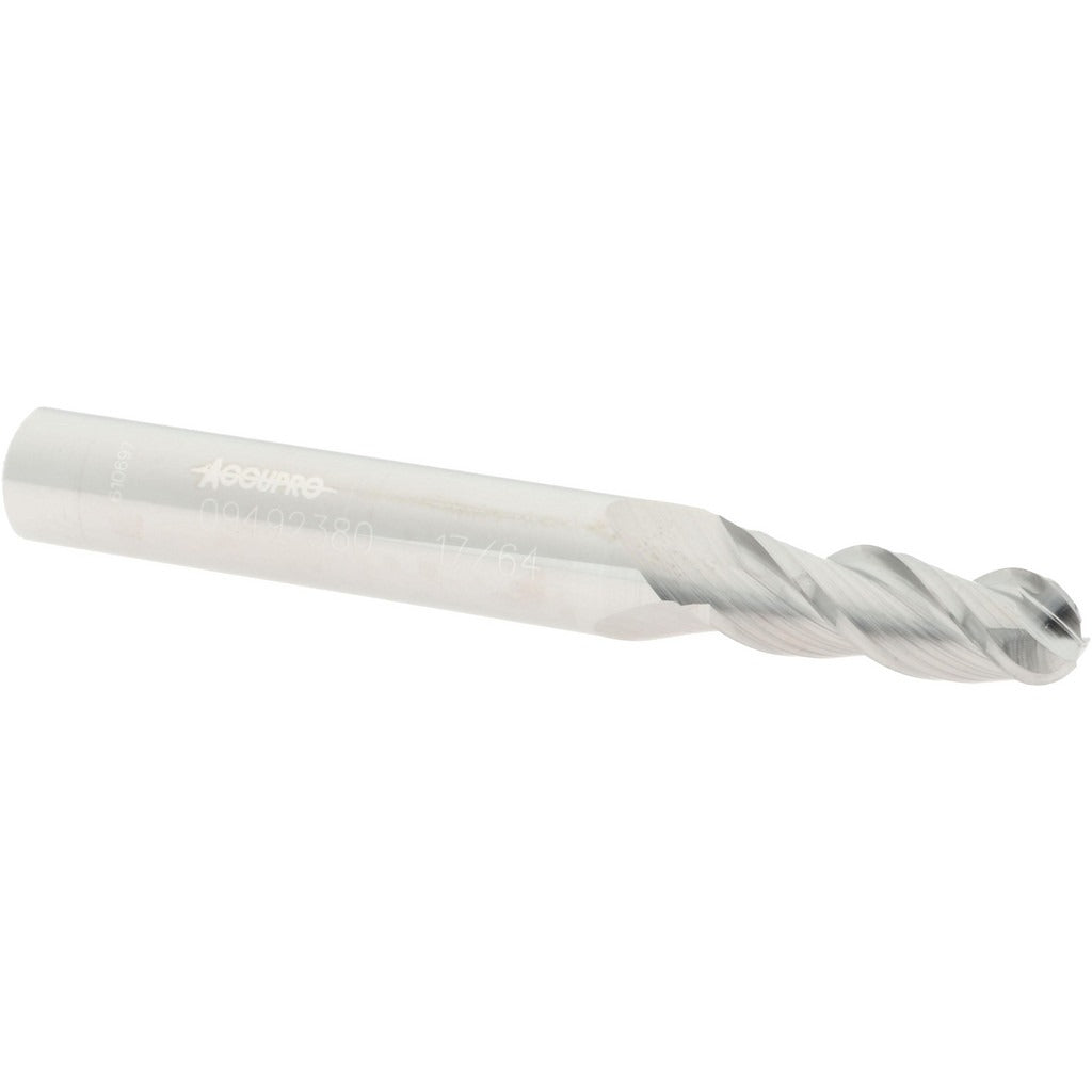 ACCUPRO Accupro 12184352 Ball End Mill 0.2656 in 3 Flute Carbide