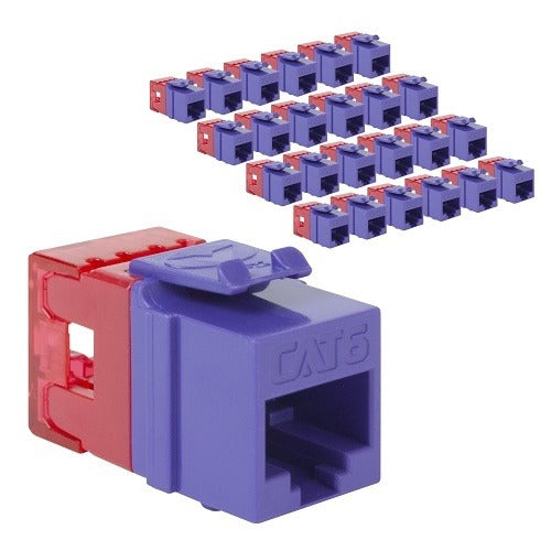 ICC Icc IC107F6CPR Cat6 Keystone Module Purple 25-pack