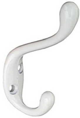 NATIONAL HARDWARE National Mfg N266-049 Heavy Duty Coat Hat Hook White 5 Pack