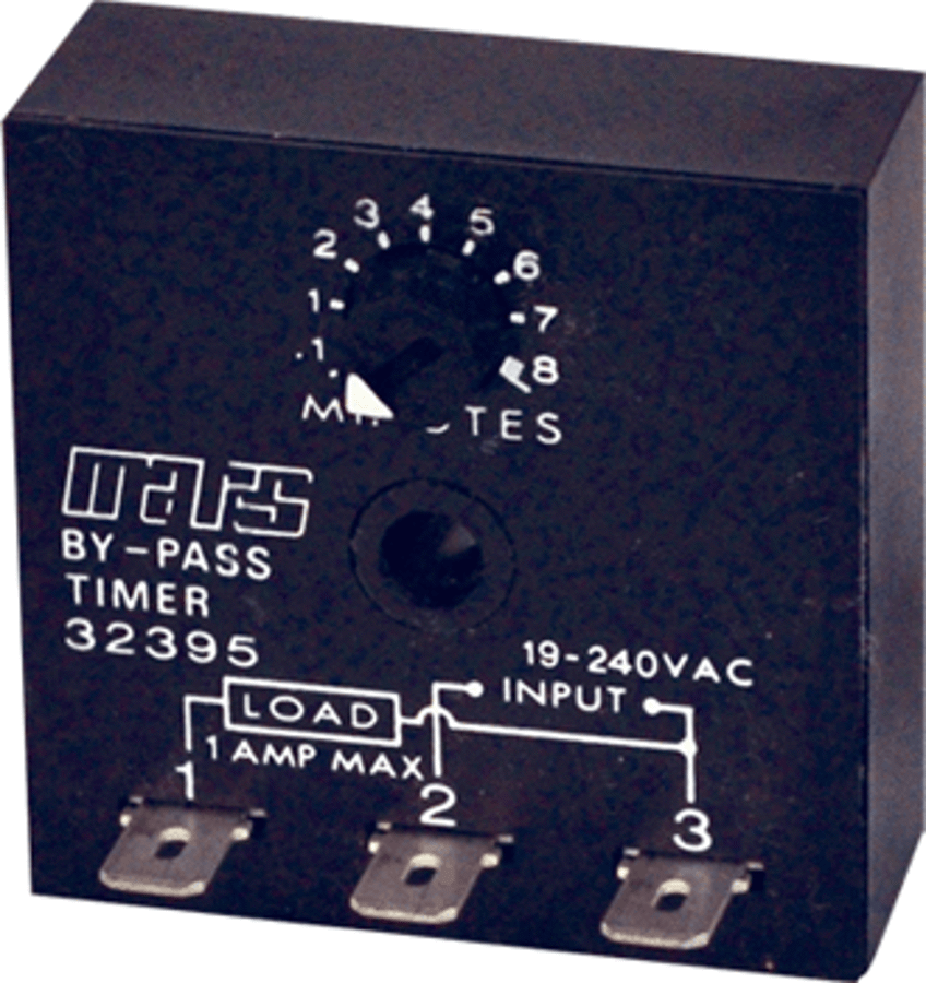 Mars 32395 Timer Adjustable 19-288VAC Dial 6 Sec-8 Min Bypass Time Delay