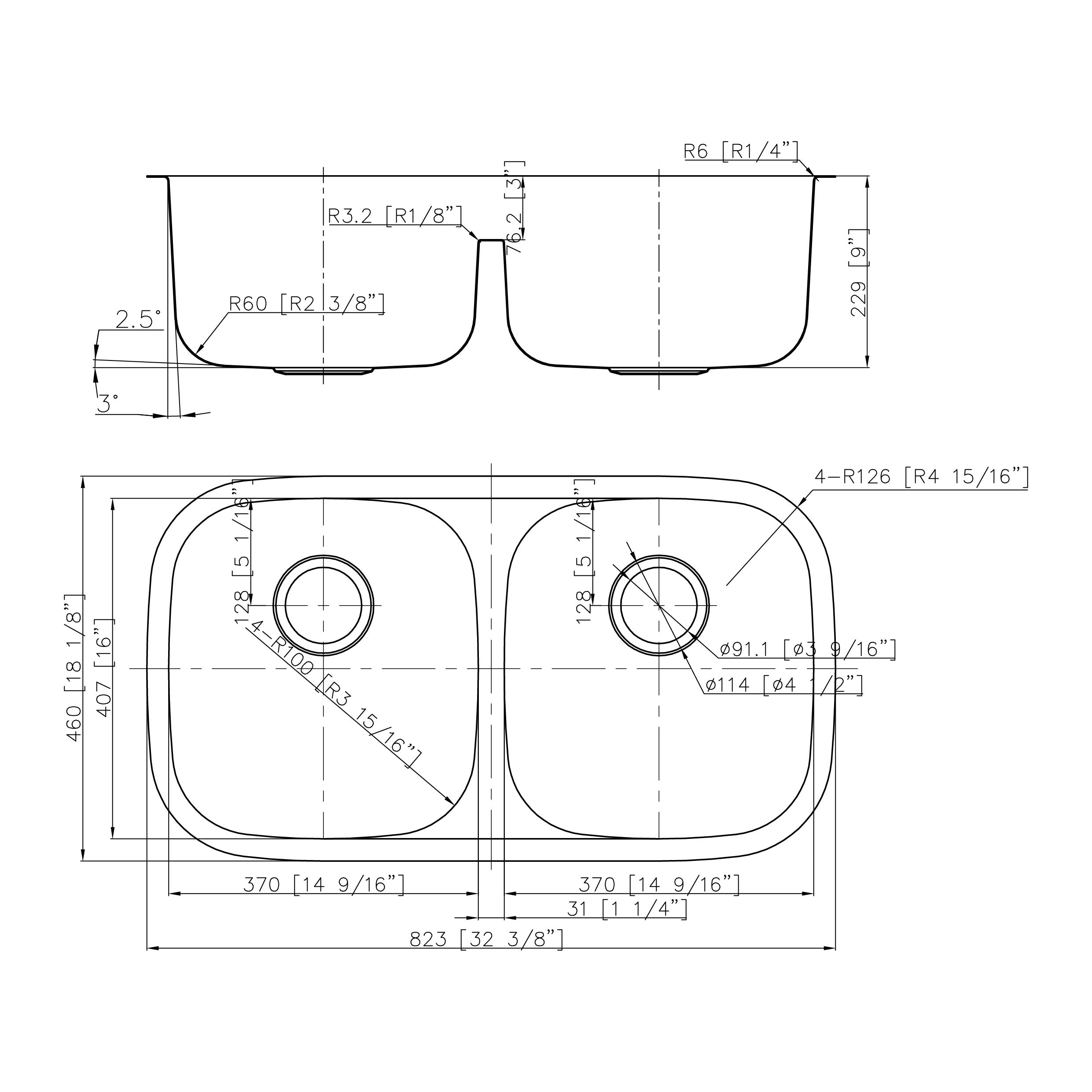 DAKOTA Dakota Plumbing GSR-18-5050LD Undermount Kitchen Sink