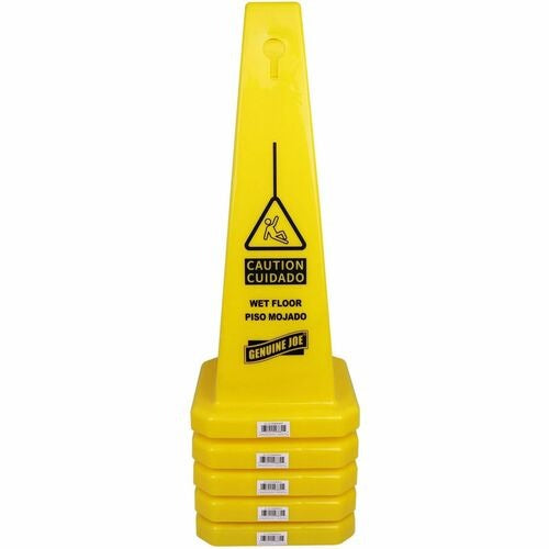 GENUINE JOE Genuine Joe GJO58880CT 24 Inch Yellow Safety Cone 5 Pack