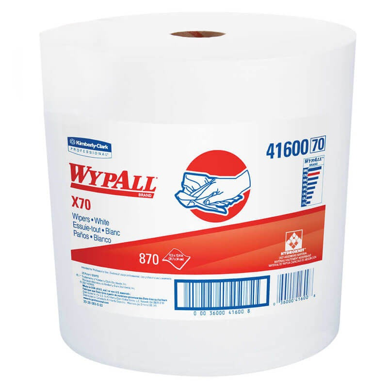 KIMBERLY-CLARK Kimberly-Clark KCC41600 Wypall PowerClean X70 Medium Duty Cloths 870 Sheets Roll
