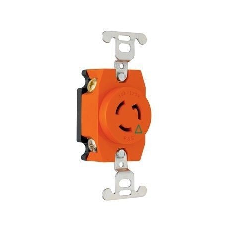 PASS & SEYMOUR Pass & Seymour IG4710 Turnlok Single Receptacle 15A 125V (4.1 in)