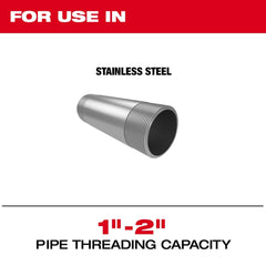 Milwaukee Tool 48-36-1206 1 to 2 High Speed for Stainless NPT Universal Pipe Threading Dies