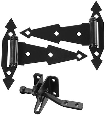 NATIONAL HARDWARE National Mfg N243-899 Black Steel Gate Kit Surface Mount