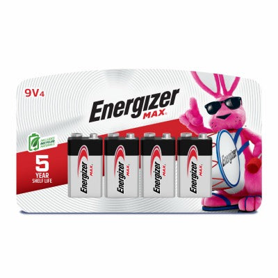 ENERGIZER Eveready Battery Co 522BP-4H Max 9V Battery 4 Pack