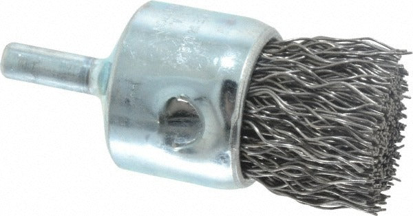 WEILER Weiler 90295 End Brush 1 in Crimped Steel Wire 22000 Rpm