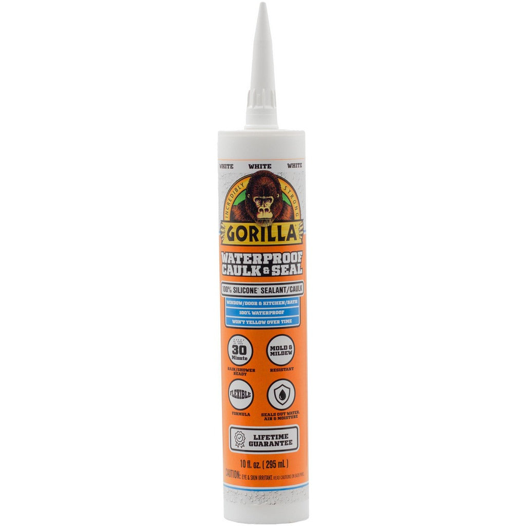 GORILLA GLUE Gorilla Glue 108318 Silicone Caulk Sealant 10 Fl Oz White