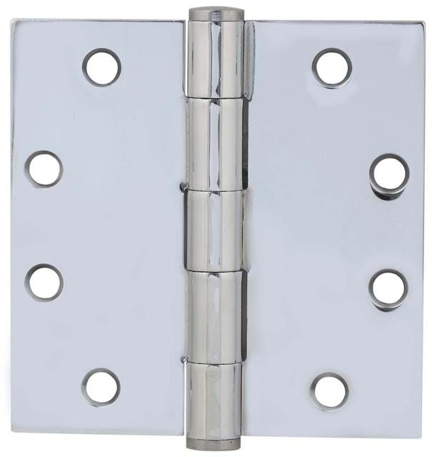 EMTEK Emtek 92015US26 Square Steel Heavy Duty Hinge Pair Polished Chrome