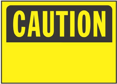 HILLMAN Hillman Fasteners 842066 Blank Caution Sign 10x14 in