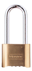 Master Lock 175LH Resettable Combo Padlock Brass Finish 2-1/4 Inch Shackle