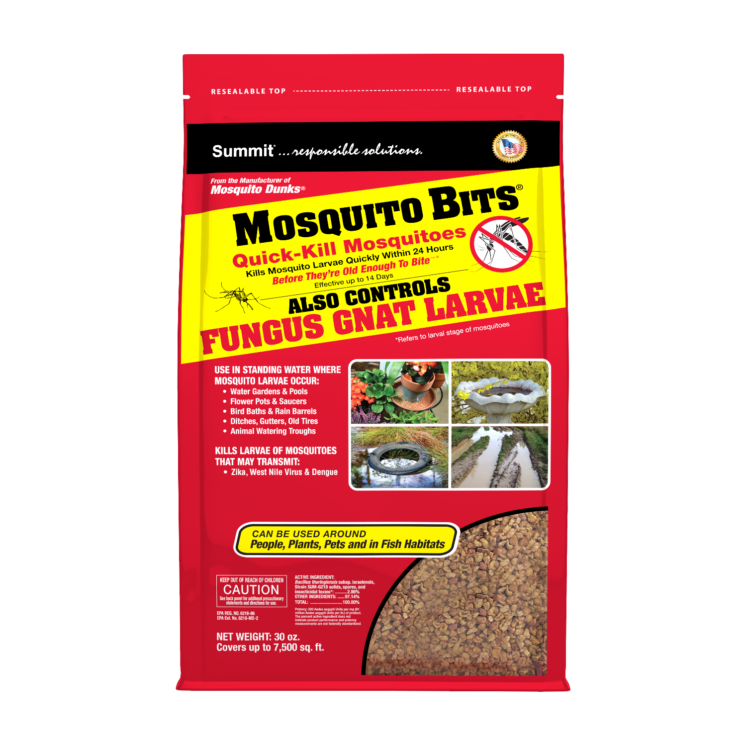 MOSQUITO BITS Mosquito Bits 117-6 Ready To Use Granules Mosquito Killer (30.5 oz)