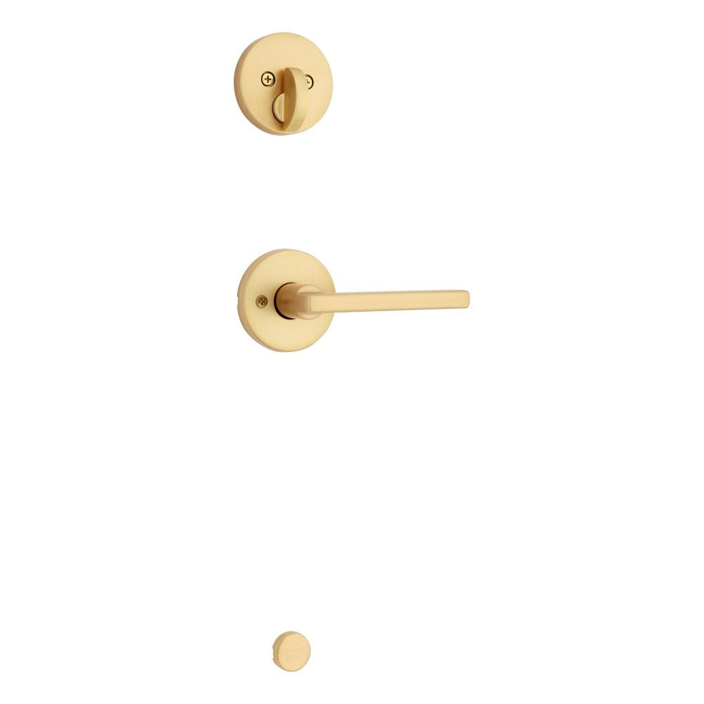 KWIKSET Kwikset 971HFLRDT-4 Halifax Lever Trim Round Rose Satin Brass