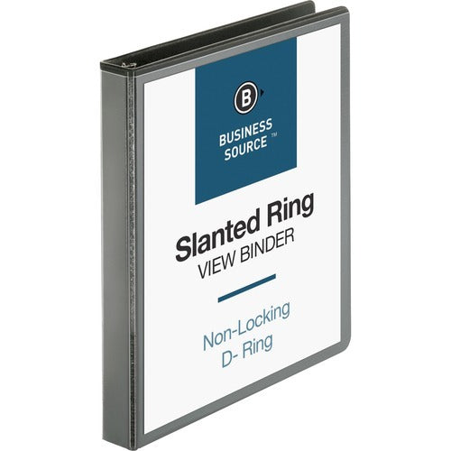 BUSINESS SOURCE Business Source BSN28446 1 Inch D-ring View Binder Black