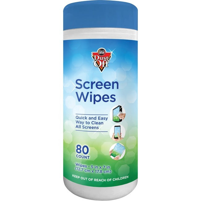 FALCON Falcon FALDSCT Dustoff Premoistened Monitor Cleaning Wipes 80/Tub