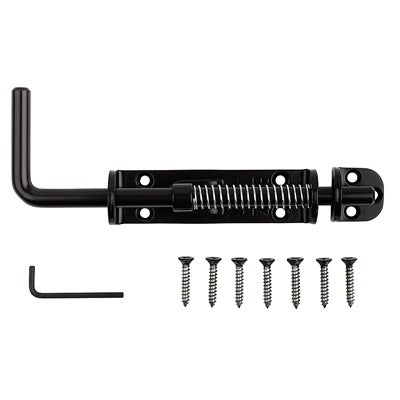 NATIONAL HARDWARE National Mfg N109-214 Heavy Duty Spring Slide Bolt Black