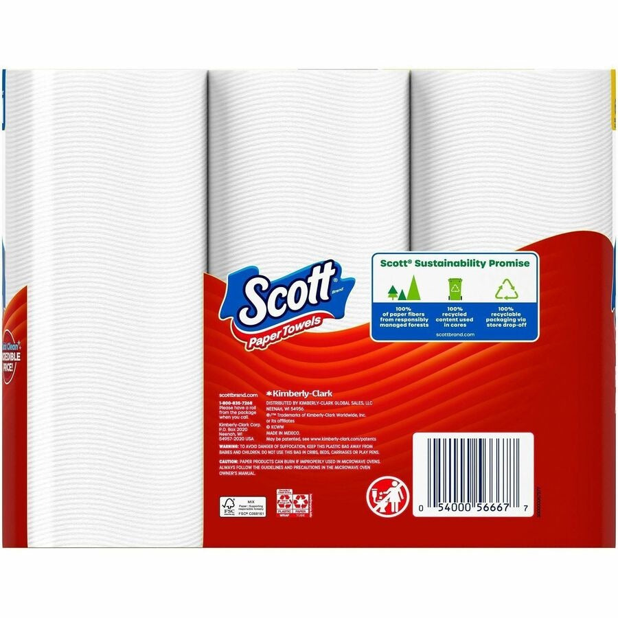 KIMBERLY-CLARK Kimberly-Clark KCC56668CT Scott Choose-A-Sheet Paper Towels (4/Carton)