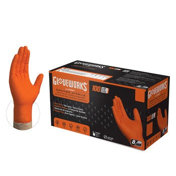 AMMEX Ammex gwon4-100-xl Nitrile Gloves Xl Orange 100/box