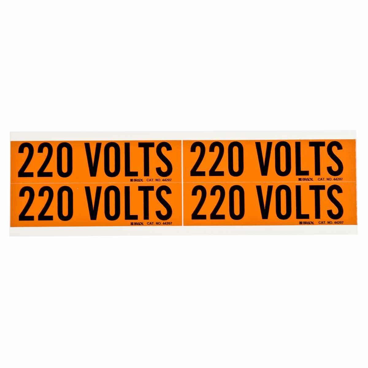 BRADY Brady 44207 Label B-498 220 Volt (4.125 x 1.125 in)