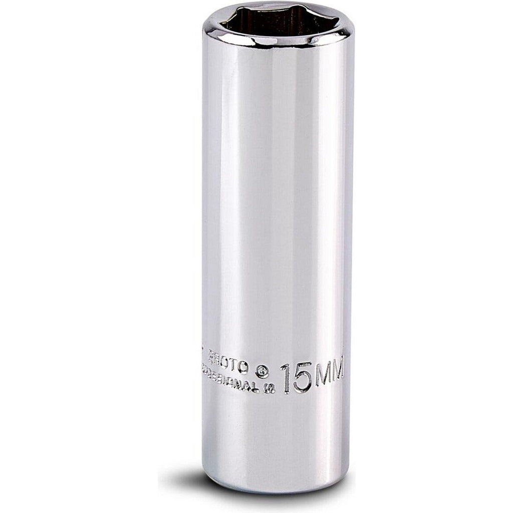 PROTO Proto J5015MH Deep Hand Socket 15 Mm 3/8 Drive