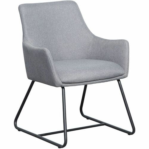 LORELL Lorell LLR68562 Guest Chair Gray Flannel Sled Base