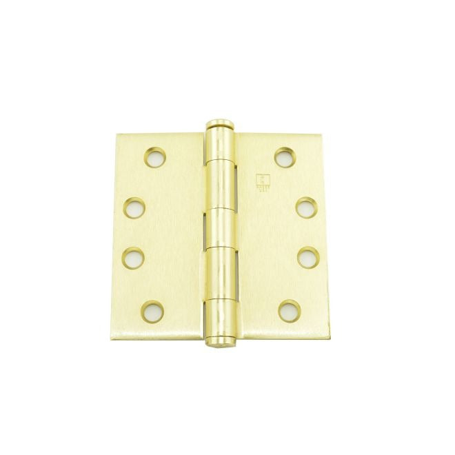 HAGER Hager Hinge 127944 Full Mortise Five Knuckle Hinge 4x4 Satin Brass
