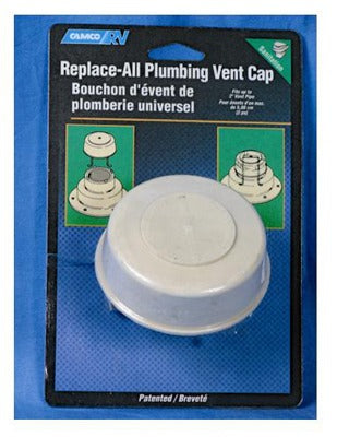 CAMCO Camco Mfg 40034 Rv Plumbing Vent Cap White Uv Polyethylene
