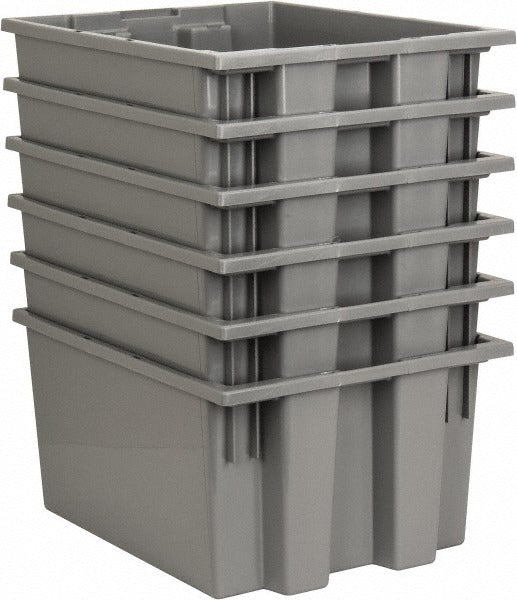 QUANTUM STORAGE SYSTEMS Quantum Storage SNT190GYCS Tote 75 Lb Stacking Nesting Gray